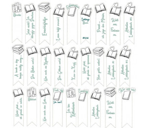 Stickserie ITH - Lesezeichen Bücher Liebe